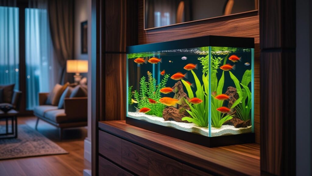 aquarium mirror background