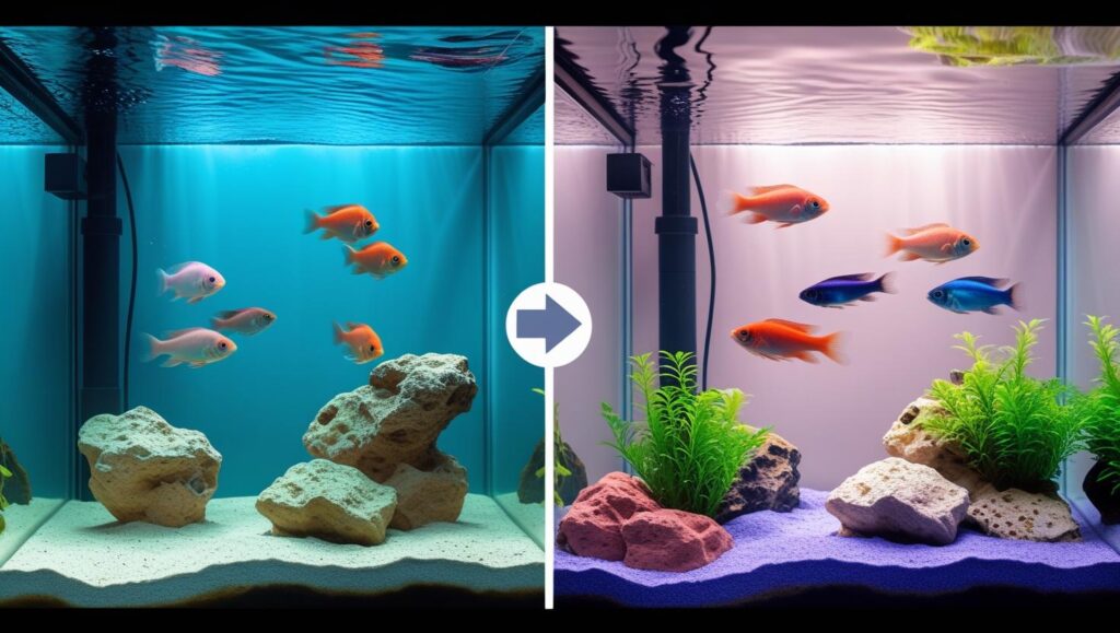 how to put aquarium background