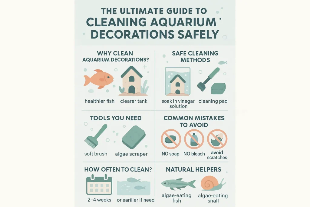 how do you clean aquarium decorations