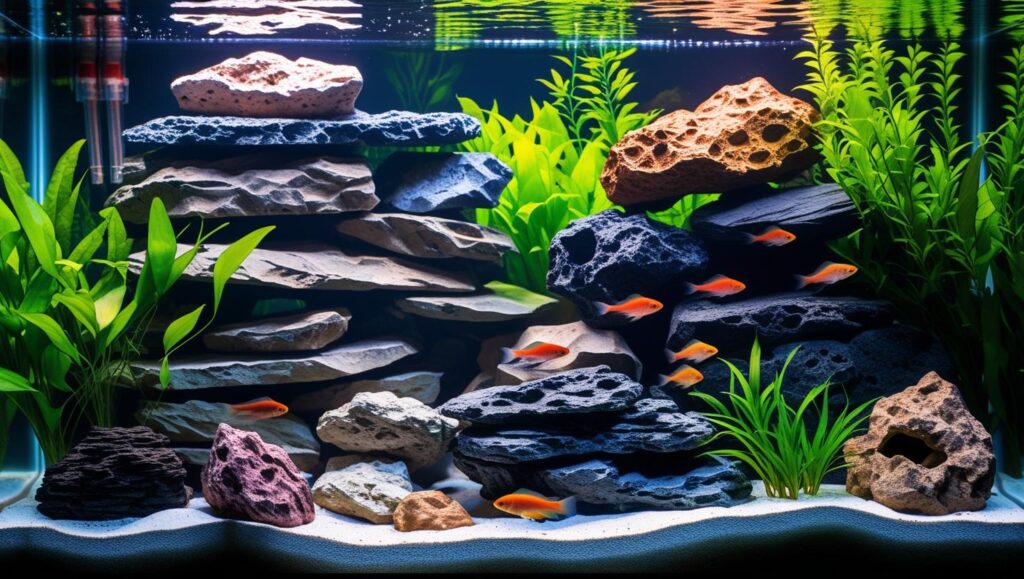 aquarium rock decor