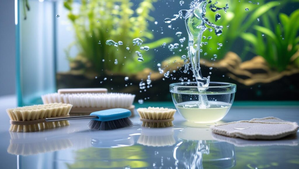 how do you clean aquarium decorations