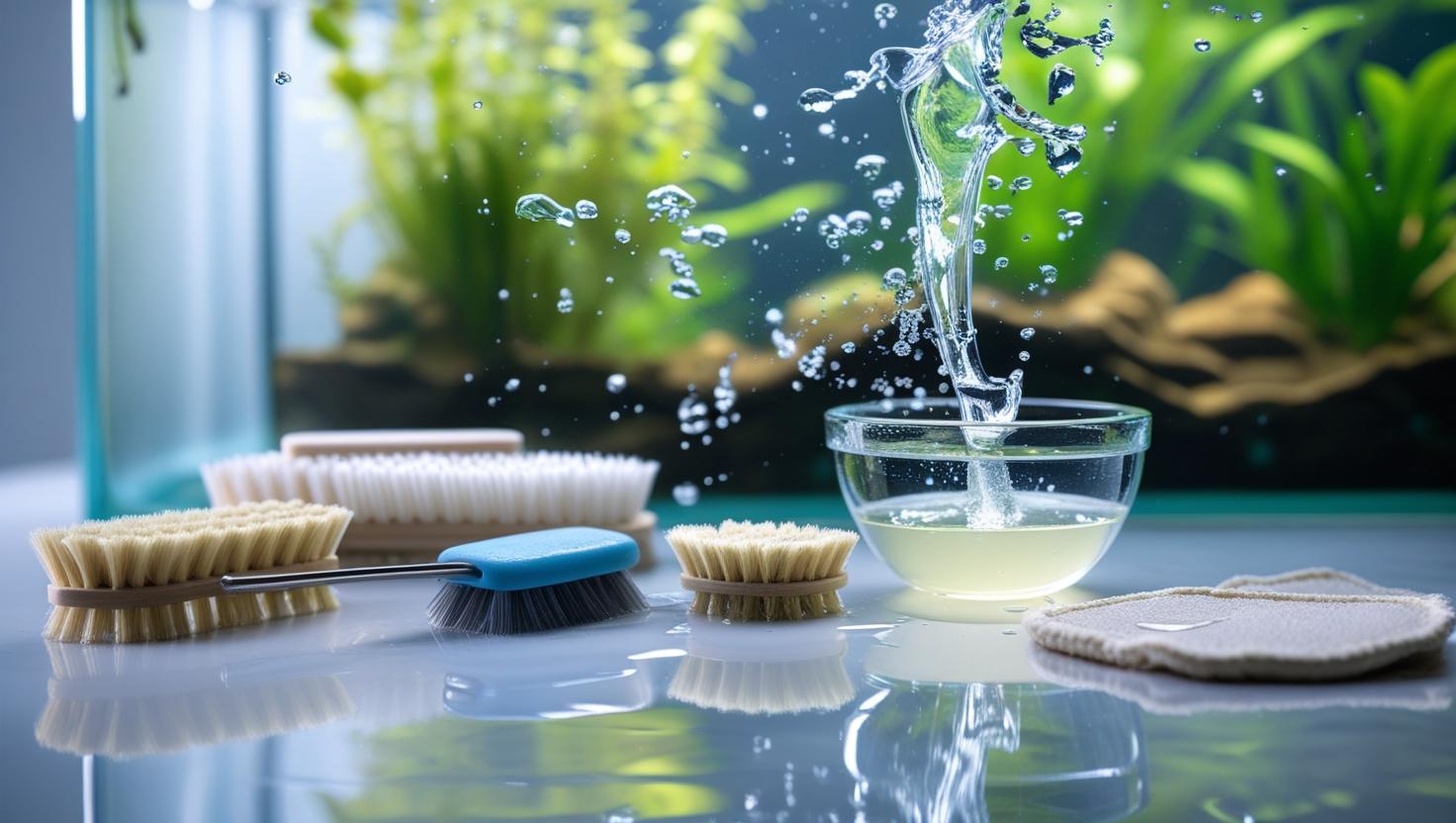 how do you clean aquarium decorations