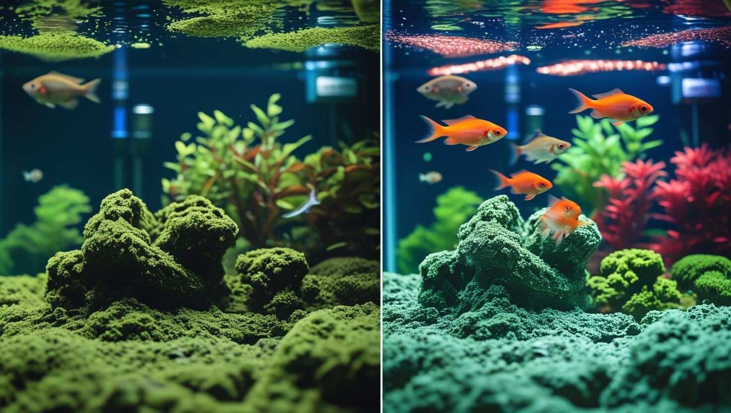 how to remove algae from aquarium decorations