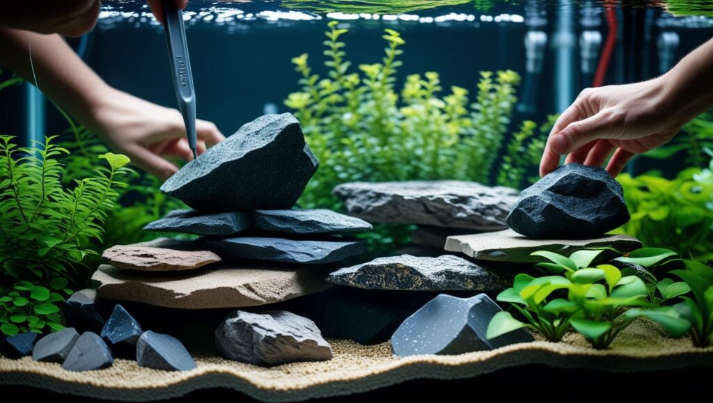 aquarium rock decor