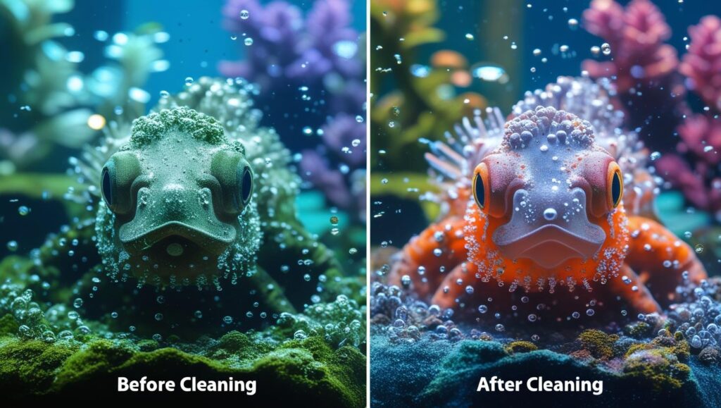 how do you clean aquarium decorations